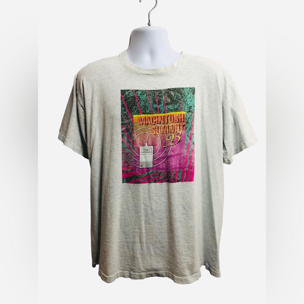 Rare! Vintage 90s 1993 Macintosh Computers Summit Apple Shirt Santa Barbara